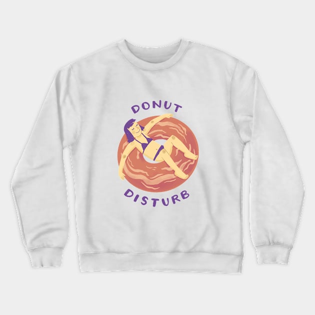 Donut Disturb - Girl Crewneck Sweatshirt by leanzadoodles